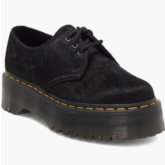 Dr. Martens Shoes - Dr. Martens 1461 Quad Platform Ponyhair Derby, size 7